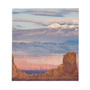 Bloco De Notas EUA, Utah. Paisagem das Montanhas La Sal a partir