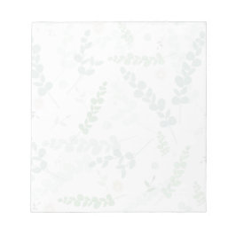 Bloco De Notas Eucalipto & Blush Floral - Botânico Sutil