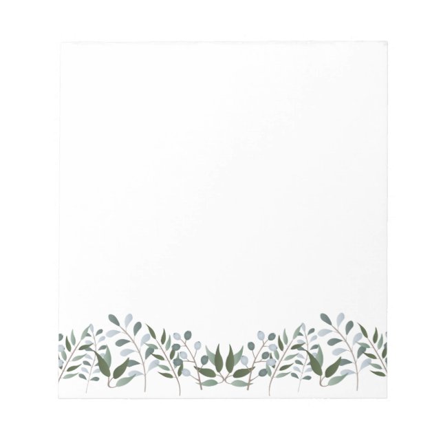 Bloco De Notas Eucalyptus Greenery Floral (Frente)