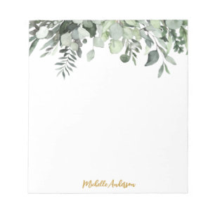 Bloco De Notas Eucalyptus Greenery Personalizado