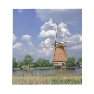Bloco De Notas Europa, Holanda, Kinerdijk. Um moinho de vento fic