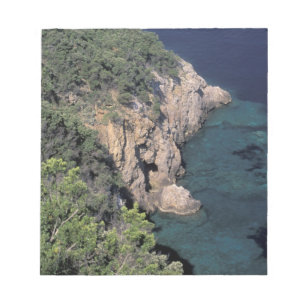 Bloco De Notas Europa, Itália, Toscana. Costa rochosa; Cala