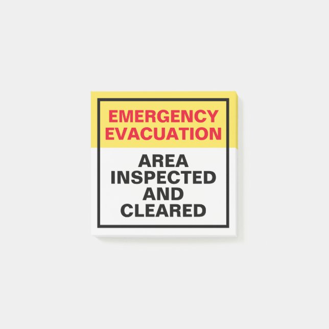 Bloco De Notas Evacuation Door Status Labels for Offices (Frente)