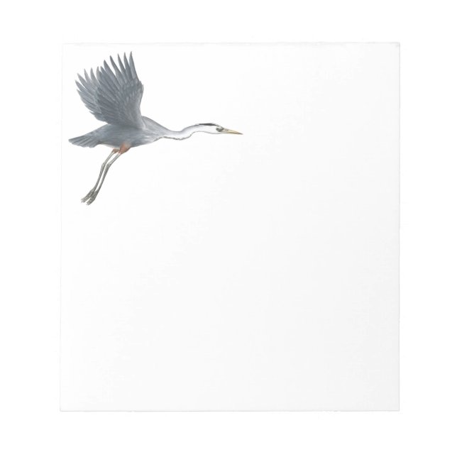 Bloco De Notas Excelente Blue Heron decolando o Notepad (Frente)