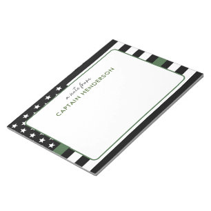Bloco De Notas Exército de Bandeira Verde Fino Personalizado