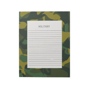 Bloco De Notas Exército Militar de Camuflagem
