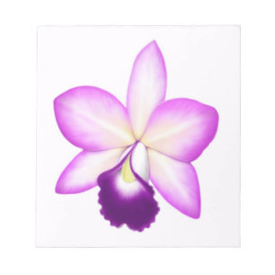 Bloco de notas exótico da flor da orquídea de