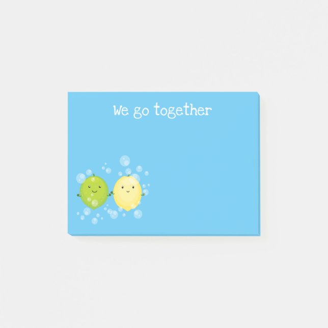 Bloco De Notas Exposição em cartoon de fruta de limão (Frente)