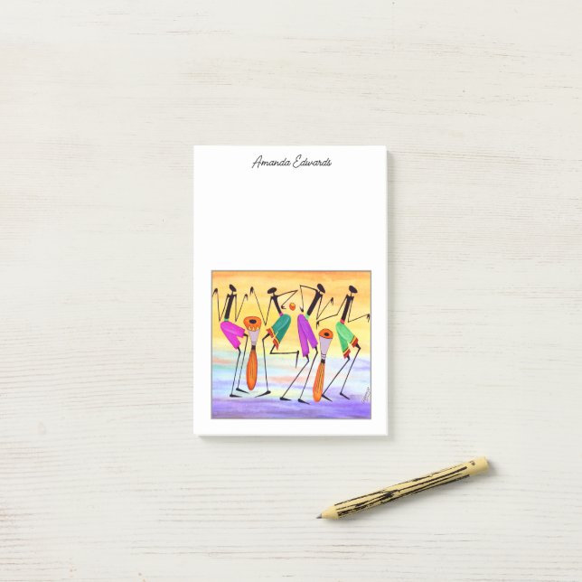 Bloco De Notas Exprimindo felicidade Postada - Notas (Na mesa)