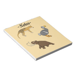Bloco De Notas Extinct Animals 