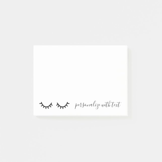 Bloco De Notas Eyelashes Pretos (Frente)