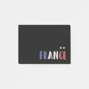 Bloco De Notas Fã De Futebol Da França Mostra Bandeira Francesa