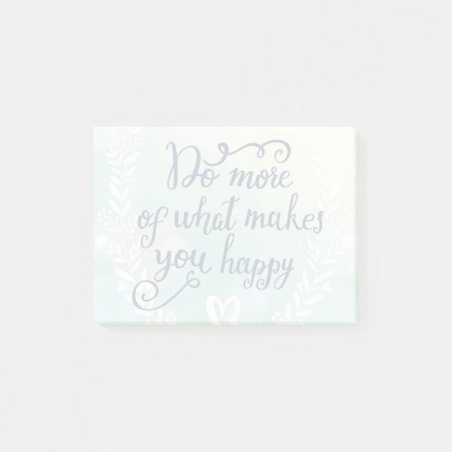 Bloco De Notas Faça mais do que o faz feliz (Frente)