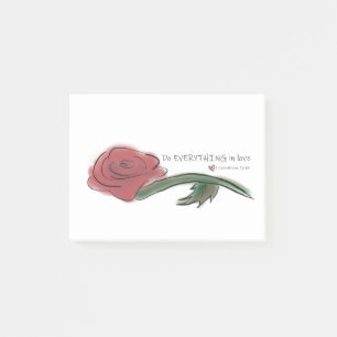 Bloco De Notas Faça tudo no amor, Bíblia e Rosa