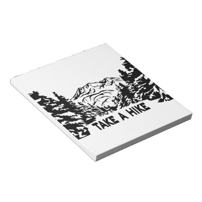 Bloco De Notas Faça uma citação de Hike, paisagem monocromática d (Inclinado)