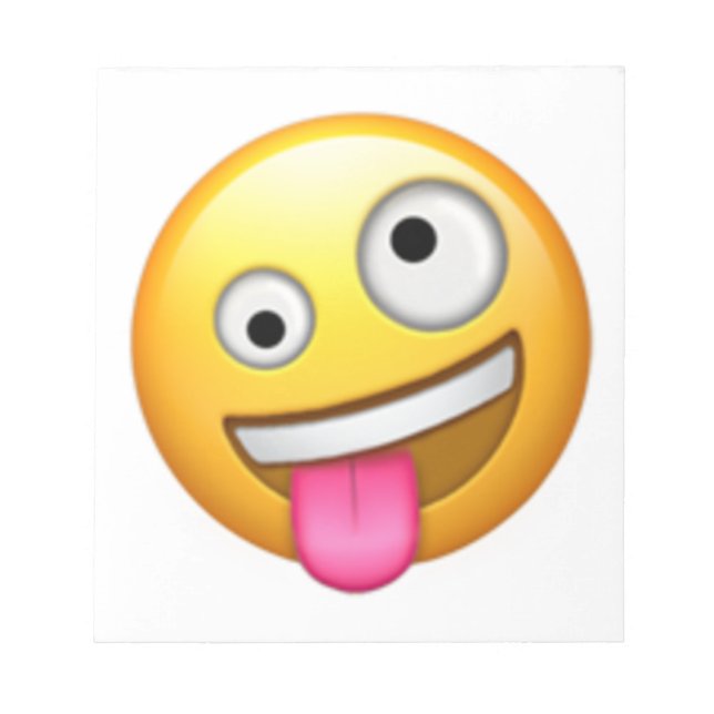 Bloco De Notas Face com um olho grande e um olho pequeno - Emoji (Frente)