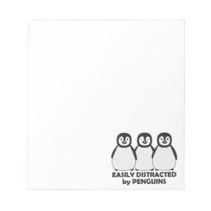 Bloco De Notas Facilmente Distraído por Pinguins