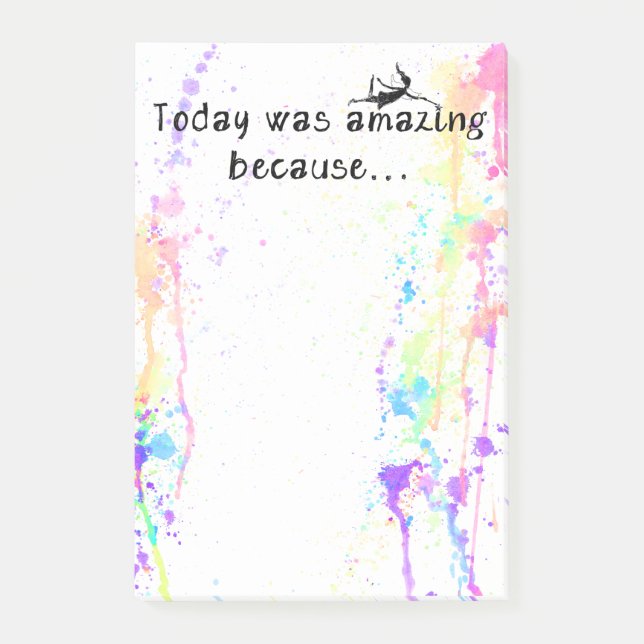 Bloco De Notas Fada da arte: Hoje era surpreendente porque (Frente)