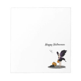 Bloco De Notas Fada De Halloween Com Pumpkins Notepad