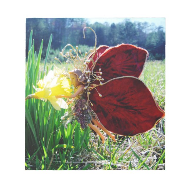 Bloco De Notas Fada nos Daffodils (Frente)