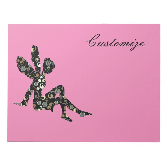 Bloco De Notas Fada Silhouette Thunder_Cove (Frente)