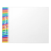Fade Rainbow Notepad Coor Thoughts design