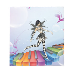 Bloco De Notas Faerie de teclado musical
