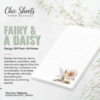 Bloco De Notas Fairy & Daisy Design Lined 3M Post-it® Notes