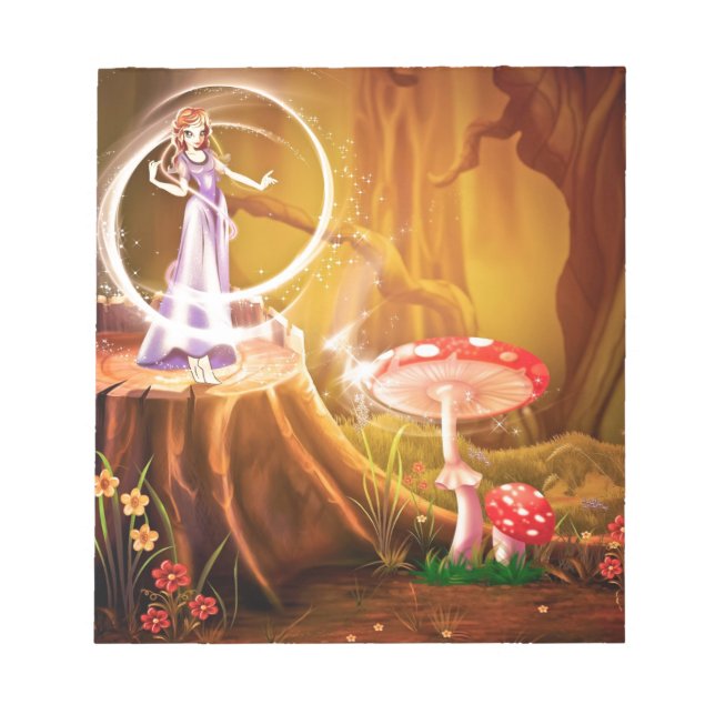 Bloco De Notas Fairytale Fantasy Destino Sonhos Whimsical (Frente)