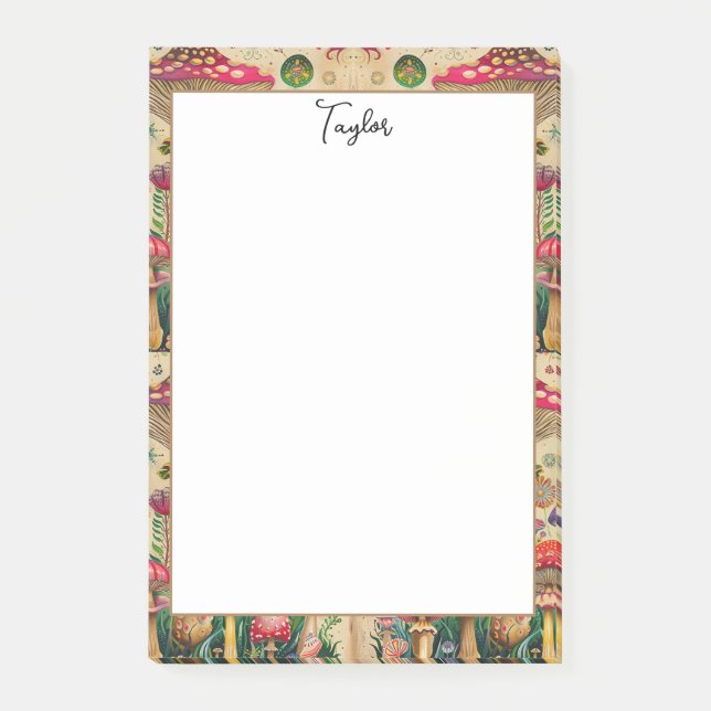 Bloco De Notas Fairytale Mushroom (Frente)