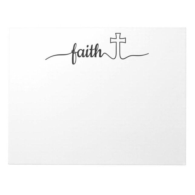 BLOCO DE NOTAS FAITH CROSS LINE ART (Frente)