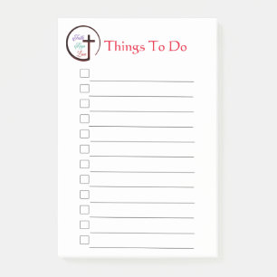 Bloco De Notas Faith Hope Love Cross - Posta Notas