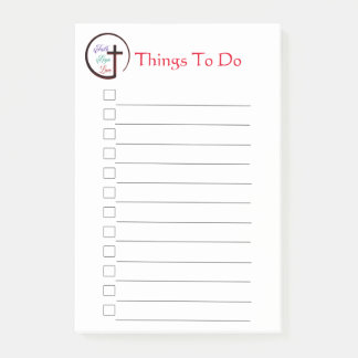 Bloco De Notas Faith Hope Love Cross - Posta Notas