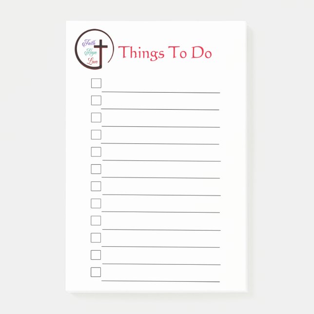 Bloco De Notas Faith Salto Love Cross (Frente)