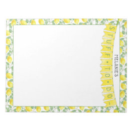 Bloco De Notas Faixa de Sinalizador e Padrão de Árvore de Limão d