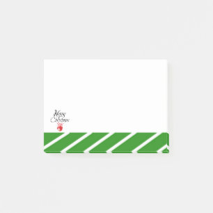 Bloco De Notas Faixa Verde Branco Feliz Natal