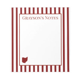 Bloco De Notas Faixa Vermelha de Ohio