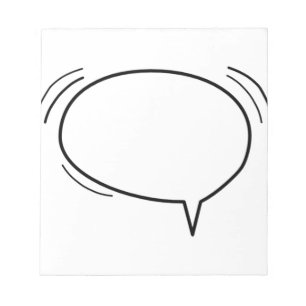 Bloco De Notas Fala Bubble - adicione seu próprio texto!