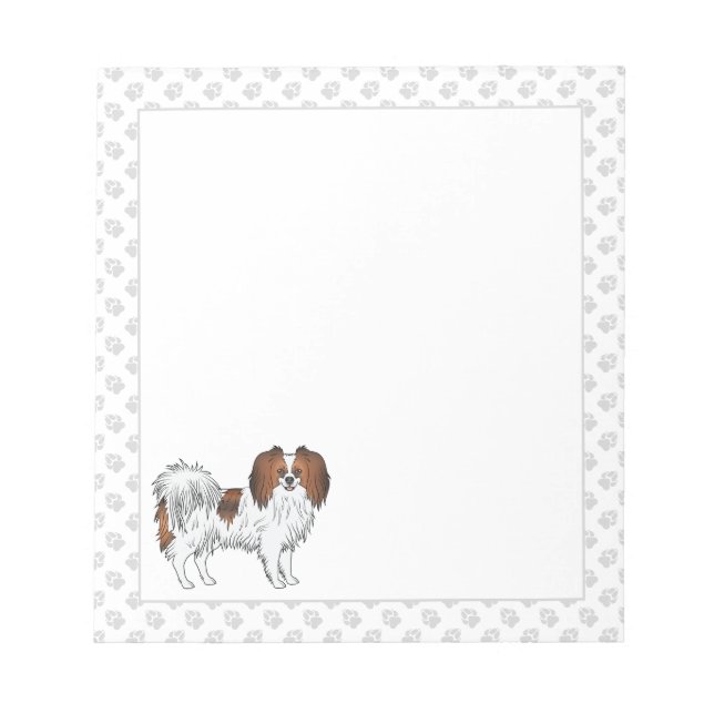Bloco De Notas Falcão Sable Vermelho Phalène Cachorro Fofo Desenh (Frente)