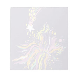 Bloco De Notas Falling star Fantasy garden Floral art. Notepad