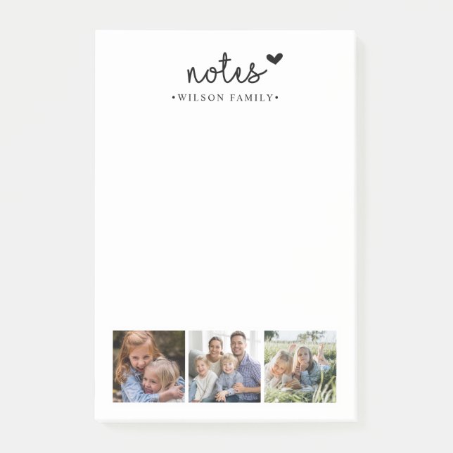 Bloco De Notas Família de Colagem de Fotos do Notes  (Frente)