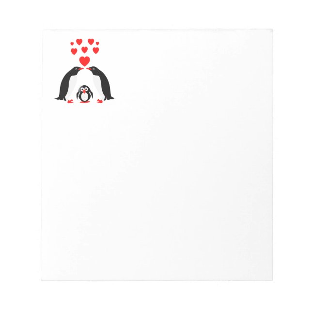 Bloco De Notas Família dos pinguins (Frente)