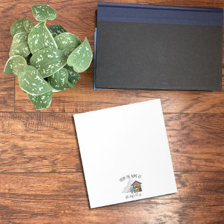 Bloco De Notas Família Personalizada Chalet, Mountain and Skis