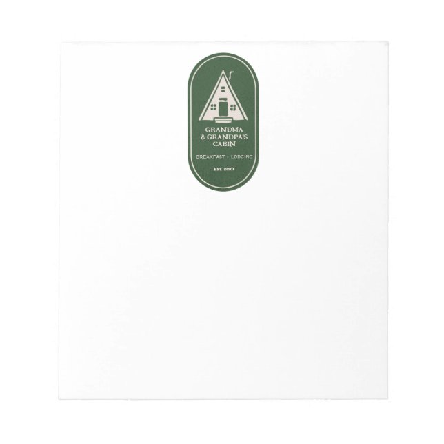 Bloco De Notas Família Personalizada Uma Cabina de Quadro A (Frente)