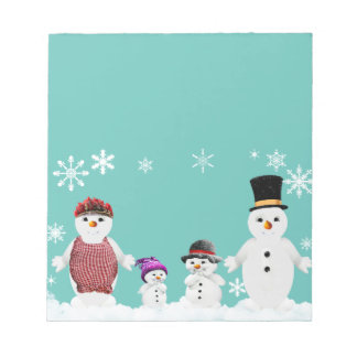 Bloco De Notas família Snowman