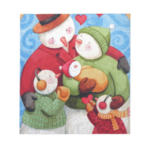 Bloco De Notas Família Snowman