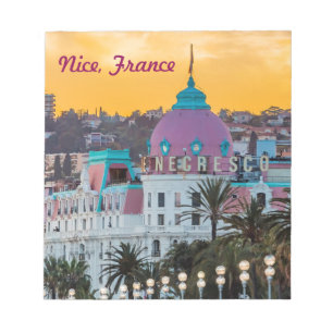 Bloco De Notas Famoso hotel de luxo Negresco em Nice França