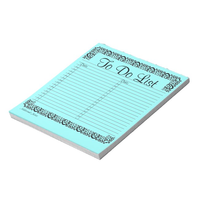 Bloco de Notas Fancy Blue To Do List (Invertido)