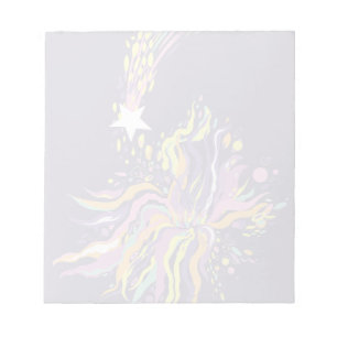 Bloco De Notas Fantasia de jardim de estrela cadente. Arte floral