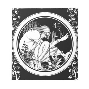 Bloco De Notas Fantasia Merlin Art Nouveau